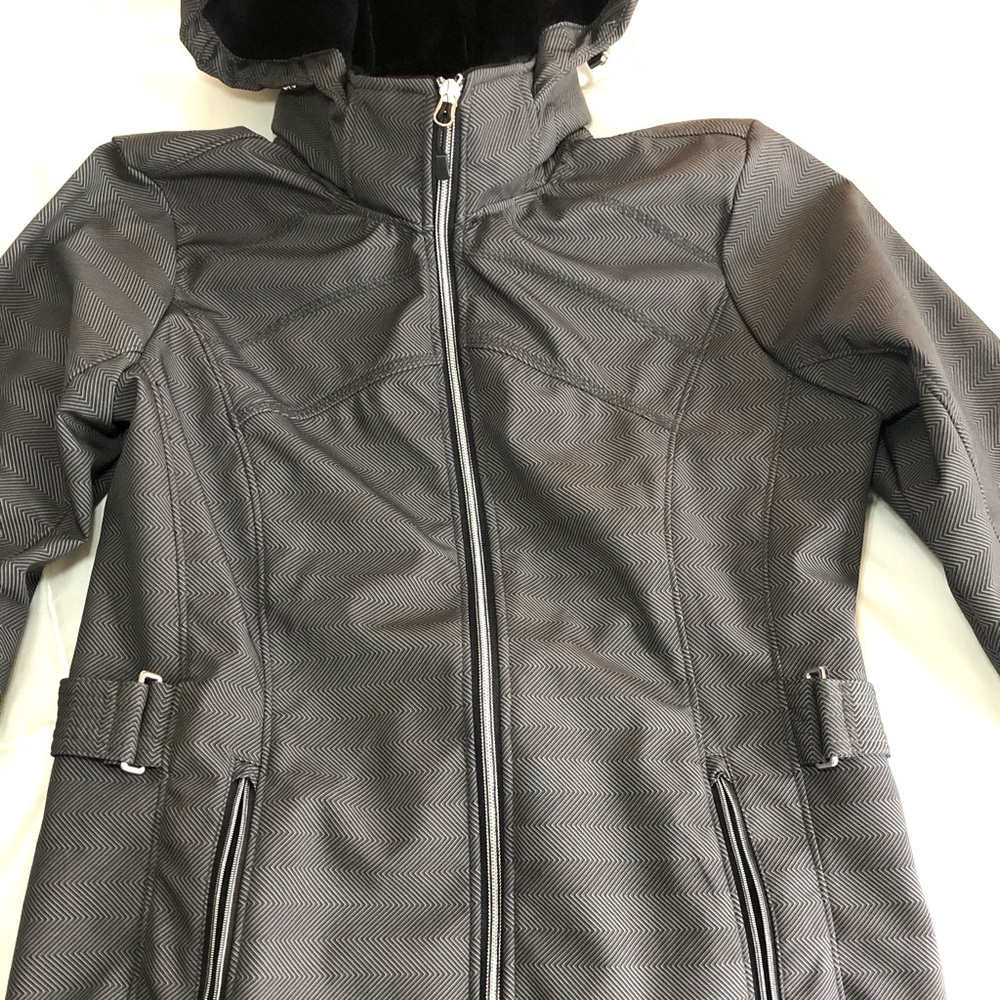 Gray/black jacket size M. Figure flattering!!!
